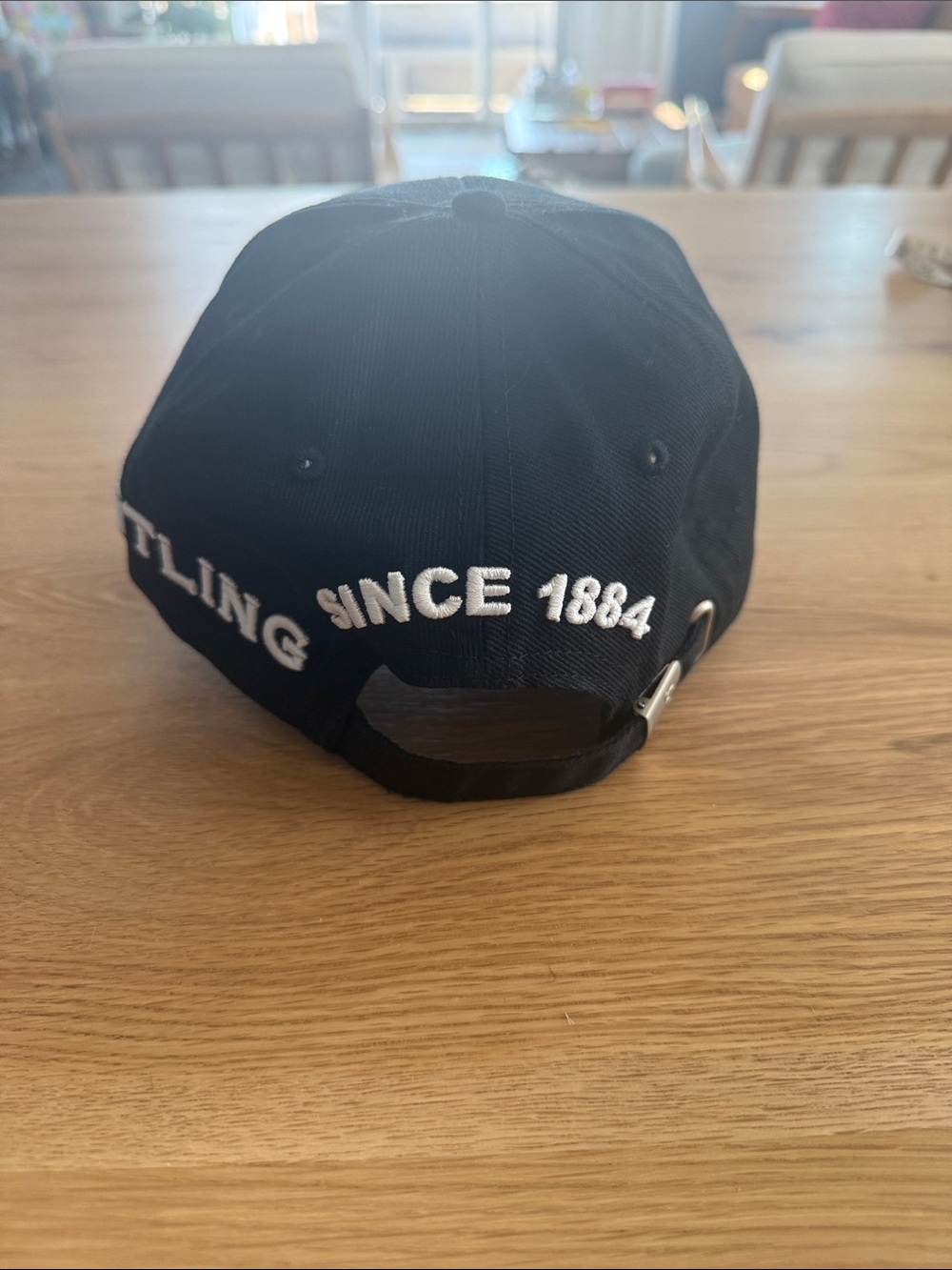 Breitling Black Baseball Cap with White Winged Anchor Emblem - Picture 3 of 4